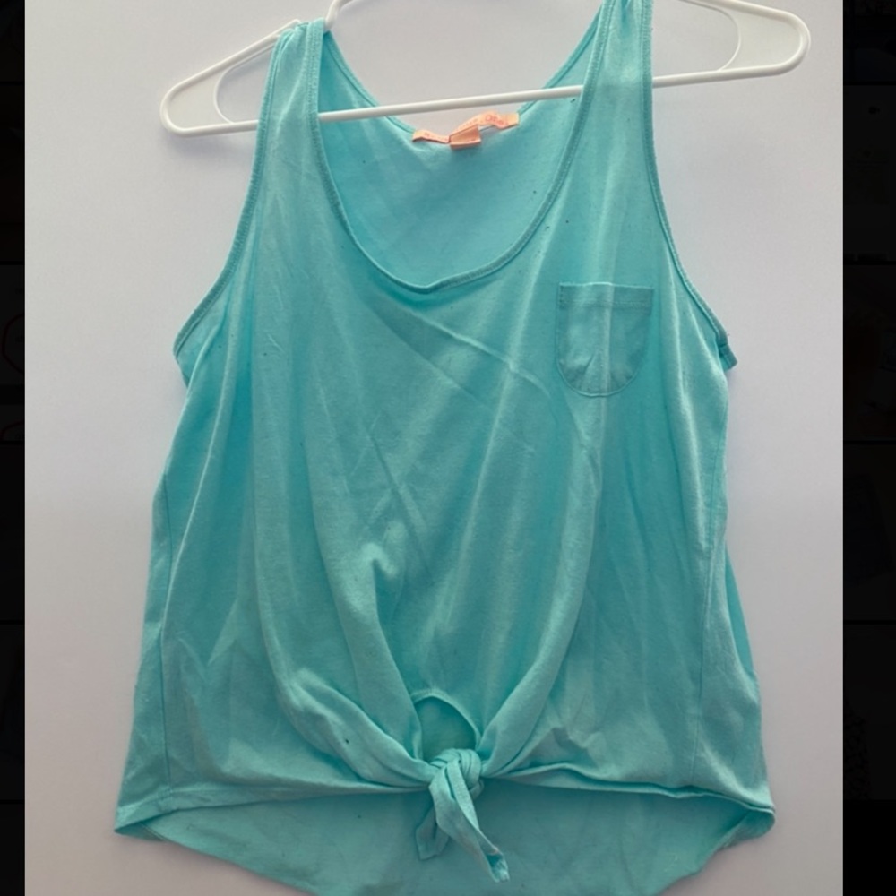 Blue Tied Tank Top